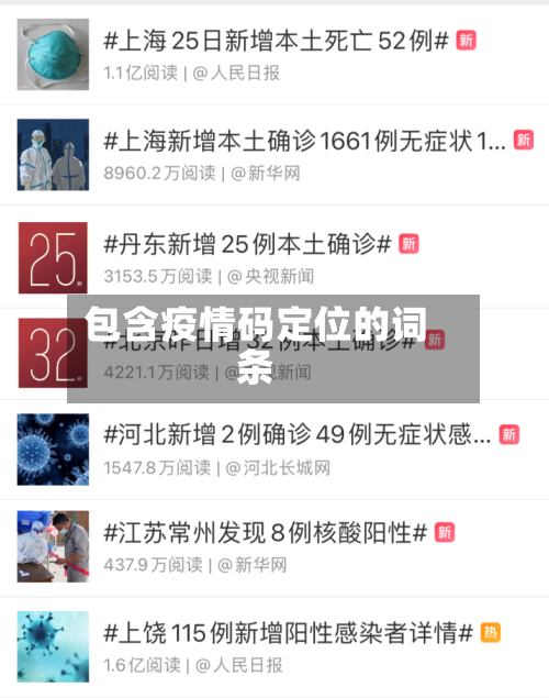 包含疫情码定位的词条