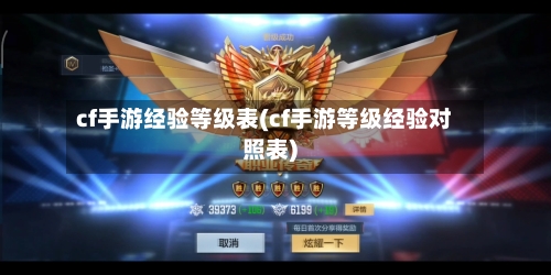 cf手游经验等级表(cf手游等级经验对照表)-第2张图片