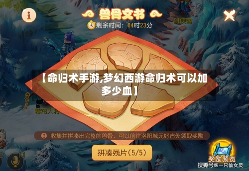 【命归术手游,梦幻西游命归术可以加多少血】-第3张图片