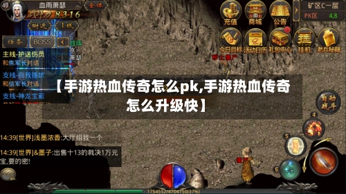 【手游热血传奇怎么pk,手游热血传奇怎么升级快】