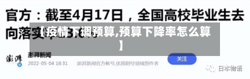 【疫情下调预算,预算下降率怎么算】-第2张图片