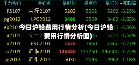 今日沪铅费用行情分析(今日沪铅费用行情分析图)