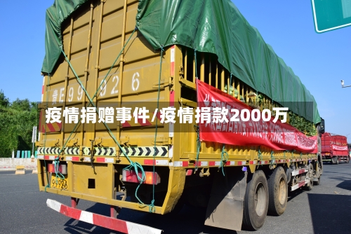 疫情捐赠事件/疫情捐款2000万-第3张图片