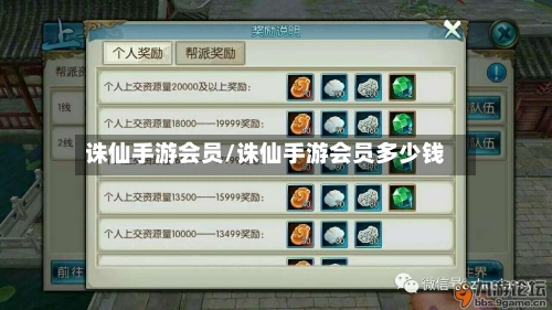 诛仙手游会员/诛仙手游会员多少钱