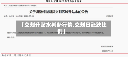 【交割升贴水判断行情,交割日涨跌比例】-第3张图片