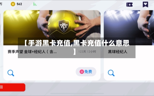 【手游黑卡充值,黑卡充值什么意思】-第2张图片