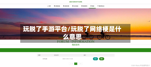 玩脱了手游平台/玩脱了网络梗是什么意思