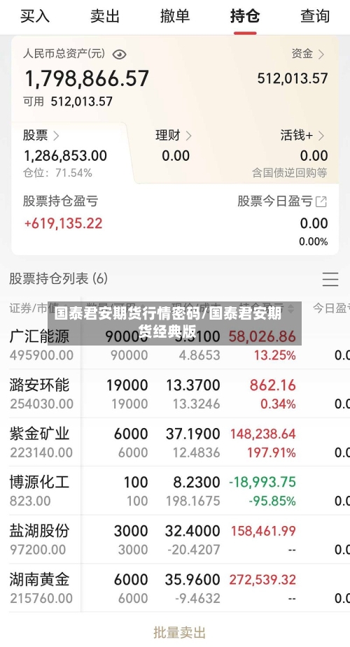 国泰君安期货行情密码/国泰君安期货经典版