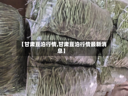 【甘肃豆泊行情,甘肃豆泊行情最新消息】