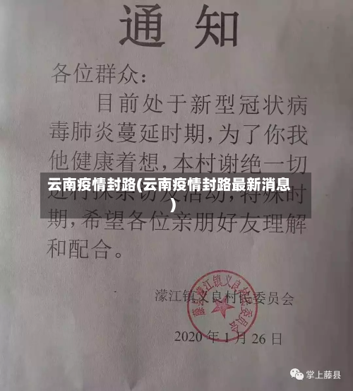 云南疫情封路(云南疫情封路最新消息)-第3张图片