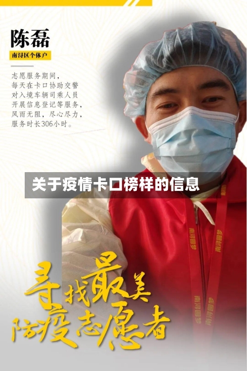 关于疫情卡口榜样的信息-第3张图片