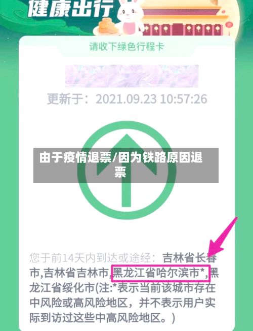 由于疫情退票/因为铁路原因退票-第2张图片