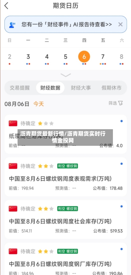 沥青期货最新行情/沥青期货实时行情金投网