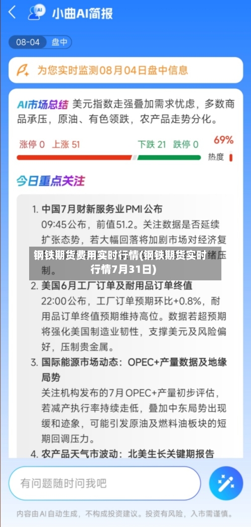 钢铁期货费用实时行情(钢铁期货实时行情7月31日)-第2张图片