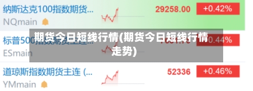 期货今日短线行情(期货今日短线行情走势)