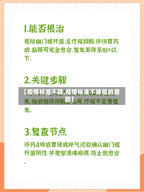【疫情标准不降,疫情标准不降低的原因】
