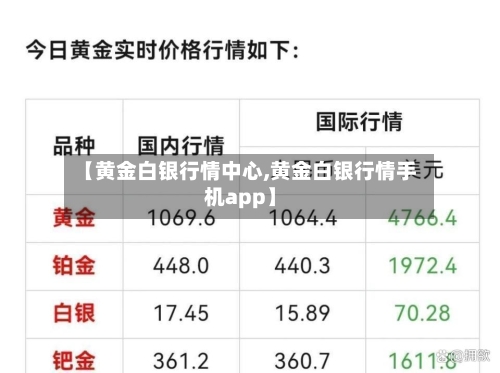 【黄金白银行情中心,黄金白银行情手机app】-第2张图片