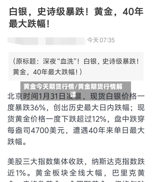 黄金今天期货行情/黄金期货行情解读-第2张图片