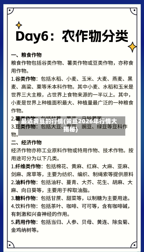 最近黄豆的行情(黄豆2026年行情大揭秘)-第3张图片