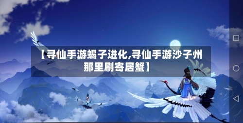【寻仙手游蝎子进化,寻仙手游沙子州那里刷寄居蟹】