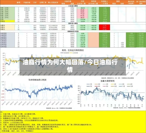 油脂行情为何大幅回落/今日油脂行情-第2张图片