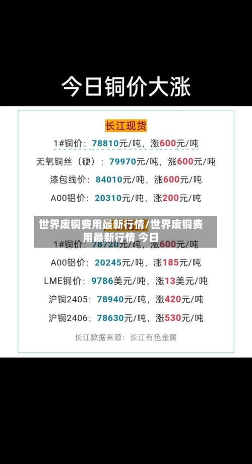 世界废铜费用最新行情/世界废铜费用最新行情 今日-第2张图片