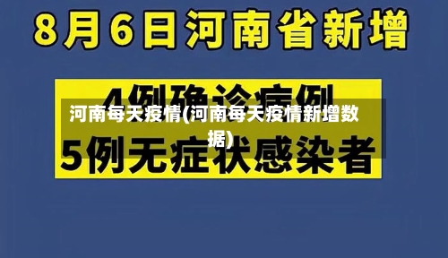 河南每天疫情(河南每天疫情新增数据)