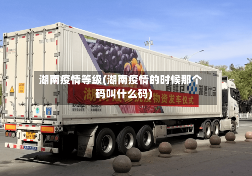 湖南疫情等级(湖南疫情的时候那个码叫什么码)-第2张图片