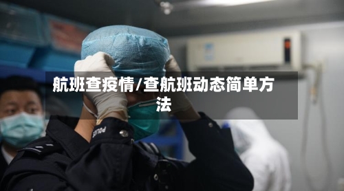 航班查疫情/查航班动态简单方法-第2张图片