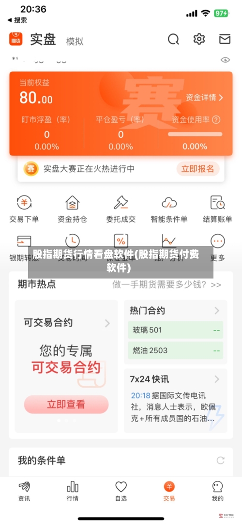 股指期货行情看盘软件(股指期货付费软件)