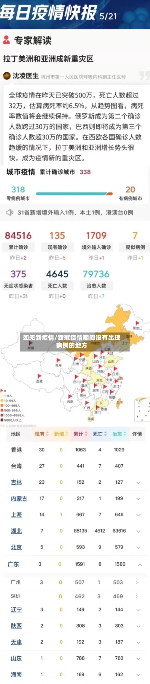 如无新疫情/新冠疫情期间没有出现病例的地方-第3张图片