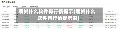 期货什么软件有行情提示(期货什么软件有行情提示的)