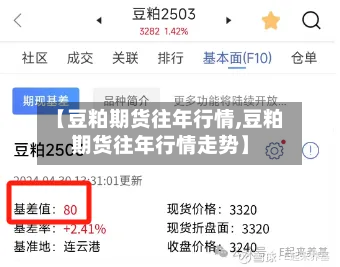 【豆粕期货往年行情,豆粕期货往年行情走势】