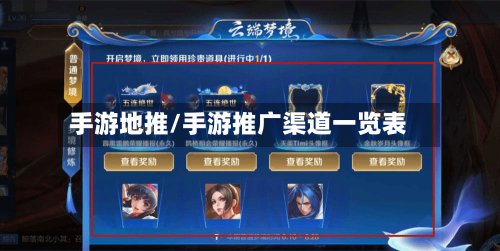 手游地推/手游推广渠道一览表