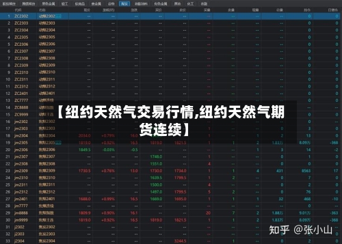 【纽约天然气交易行情,纽约天然气期货连续】