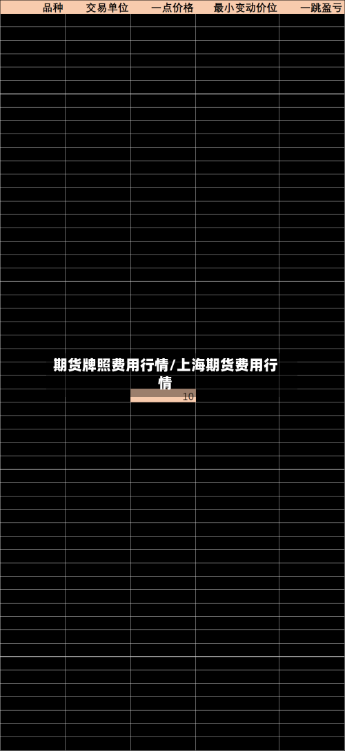 期货牌照费用行情/上海期货费用行情